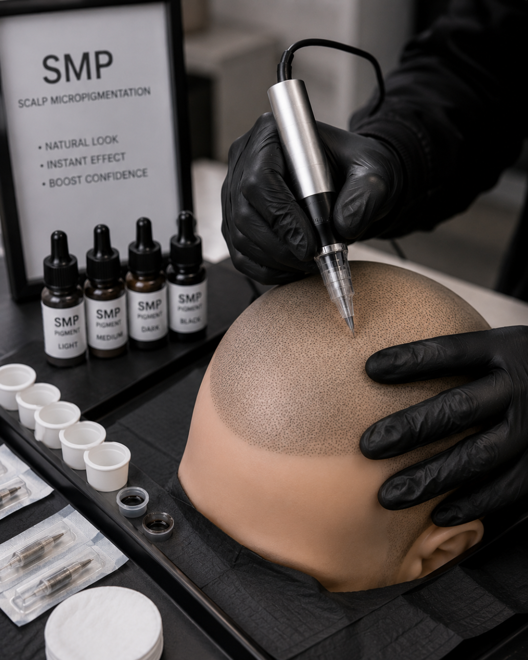 Scalp Micropigmentation (SMP) Hair Simulation